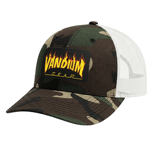 Fire & Flames Trucker Hat - by Vandium Gear Industries L.L.C