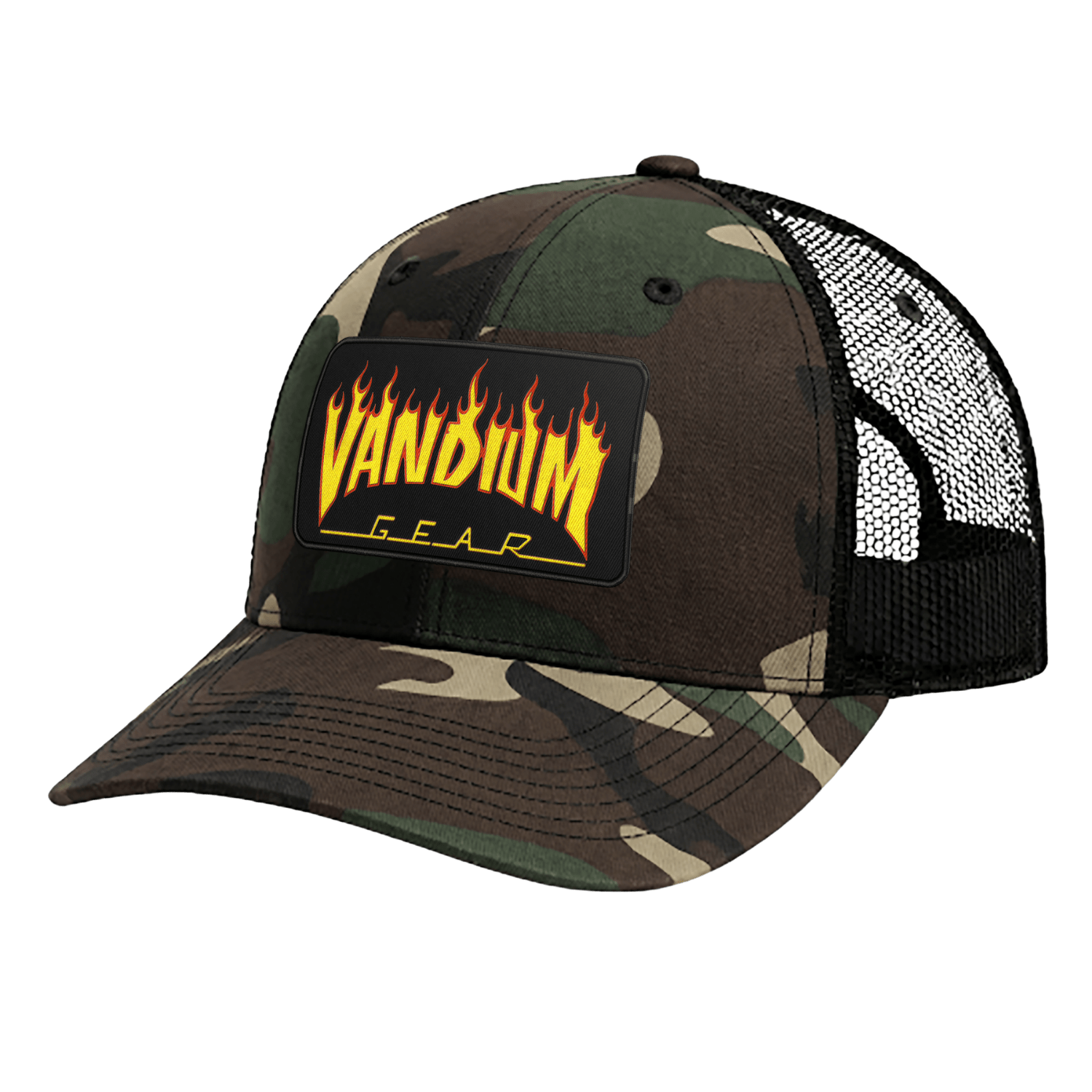 Fire & Flames Trucker Hat - by Vandium Gear Industries L.L.C